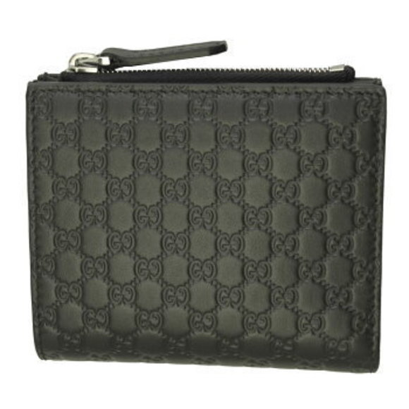 Gucci Bifold Wallet Micro Guccissima Leather Black - Picture 1 of 4